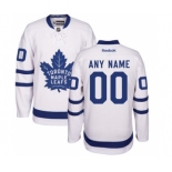 Men's Toronto Maple Leafs Reebok White Away Hockey Custom Jersey