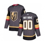 Men's Vegas Golden Knights Gray Personalized Hockey Jersey