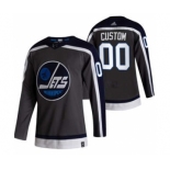 Men's Winnipeg Jets Custom Black 2020-21 Alternate Authentic Player Hockey Jersey