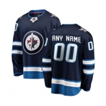 Winnipeg Jets Customized Fanatics Branded Navy Blue Home Breakaway NHL Jersey