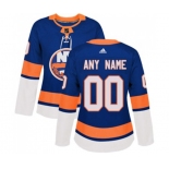 Women Adidas New York Islanders Customized Authentic Royal Blue Home NHL Jersey