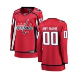 Women Washington Capitals Customized Fanatics Branded Red Home Breakaway NHL Jersey