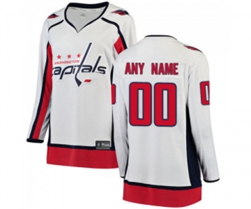 Women Washington Capitals Customized Fanatics Branded White Away Breakaway NHL Jersey