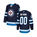 Youth Adidas Winnipeg Jets Customized Authentic Navy Blue Home NHL Jersey