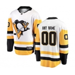 Youth Pittsburgh Penguins Customized Fanatics Branded White Away Breakaway NHL Jersey