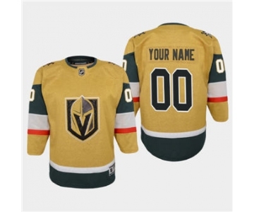 Youth Vegas Golden Knights Custom 2020-21 Player Alternate Stitched Hockey Jersey Gold