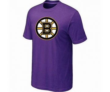 NHL Boston Bruins big & tall logo T-shirt purple