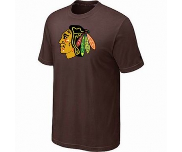 NHL Chicago Blackhawks big & tall logo T-shirt brown