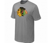 NHL Chicago Blackhawks big & tall logo T-shirt light grey