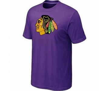 NHL Chicago Blackhawks big & tall logo T-shirt purple