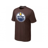 NHL Edmonton Oilers Big & Tall Logo Brown T-Shirt