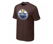 NHL Edmonton Oilers Big & Tall Logo Brown T-Shirt