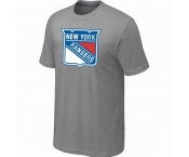 NHL New York Rangers big & tall logo T-shirt light grey