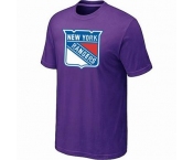 NHL New York Rangers big & tall logo T-shirt purple