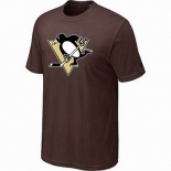 NHL Pittsburgh Penguins big & tall logo T-shirt brown