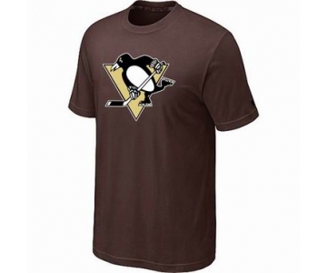 NHL Pittsburgh Penguins big & tall logo T-shirt brown