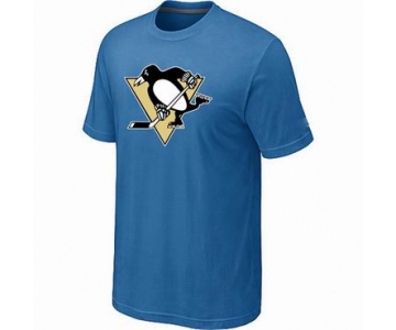 NHL Pittsburgh Penguins big & tall logo T-shirt light blue