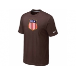 Nike Team USA Hockey Winter Olympics KO Collection Locker Room T-Shirt Brown