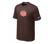 Nike Team USA Hockey Winter Olympics KO Collection Locker Room T-Shirt Brown