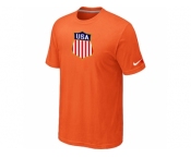 Nike Team USA Hockey Winter Olympics KO Collection Locker Room T-Shirt Orange