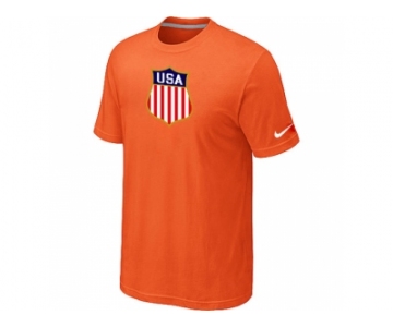 Nike Team USA Hockey Winter Olympics KO Collection Locker Room T-Shirt Orange