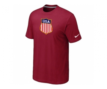 Nike Team USA Hockey Winter Olympics KO Collection Locker Room T-Shirt Red