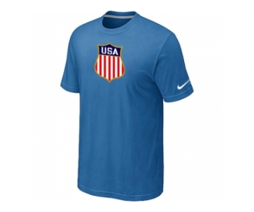 Nike Team USA Hockey Winter Olympics KO Collection Locker Room T-Shirt light Blue