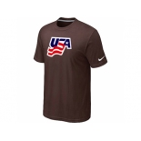 Nike USA Graphic Legend Performance Collection Locker Room T-Shirt Brown