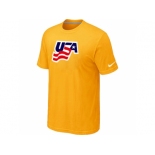 Nike USA Graphic Legend Performance Collection Locker Room T-Shirt Yellow