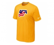 Nike USA Graphic Legend Performance Collection Locker Room T-Shirt Yellow