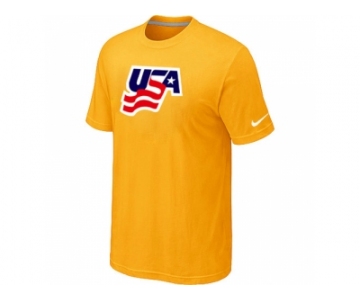 Nike USA Graphic Legend Performance Collection Locker Room T-Shirt Yellow