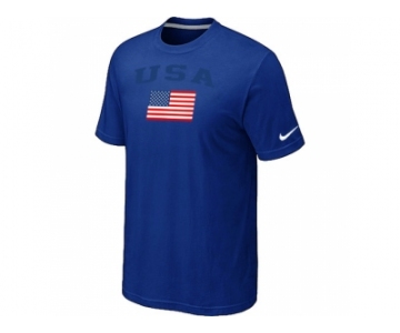 USA Olympics USA Flag Collection Locker Room T-Shirt Blue