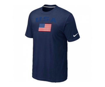 USA Olympics USA Flag Collection Locker Room T-Shirt D.Blue