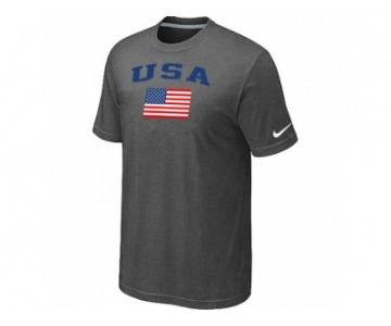 USA Olympics USA Flag Collection Locker Room T-Shirt D.Grey