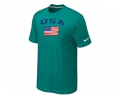 USA Olympics USA Flag Collection Locker Room T-Shirt Green