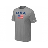 USA Olympics USA Flag Collection Locker Room T-Shirt L.Grey