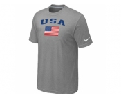 USA Olympics USA Flag Collection Locker Room T-Shirt L.Grey