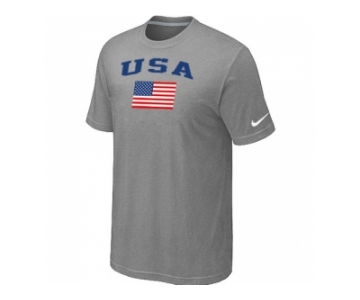 USA Olympics USA Flag Collection Locker Room T-Shirt L.Grey