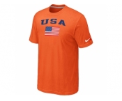 USA Olympics USA Flag Collection Locker Room T-Shirt Orange