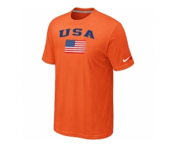 USA Olympics USA Flag Collection Locker Room T-Shirt Orange