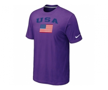 USA Olympics USA Flag Collection Locker Room T-Shirt Purple