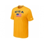 USA Olympics USA Flag Collection Locker Room T-Shirt Yellow