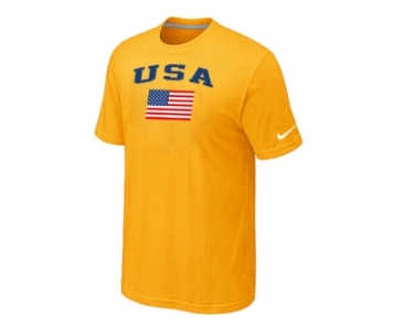 USA Olympics USA Flag Collection Locker Room T-Shirt Yellow