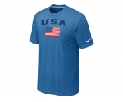 USA Olympics USA Flag Collection Locker Room T-Shirt light Blue