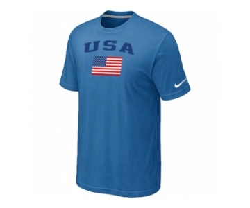 USA Olympics USA Flag Collection Locker Room T-Shirt light Blue