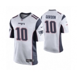 Men New England Patriots #10 Josh Gordon White Game Jersey