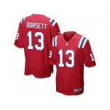 Men Nike New England Patriots #13 Phillip Dorsett Game Red Alternate NFL Jersey