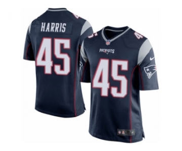 Men Nike New England Patriots #45 David Harris Game Navy Blue Team Color NFL Jersey