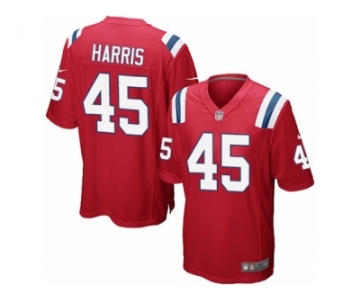 Men Nike New England Patriots #45 David Harris Game Red Alternate NFL Jersey