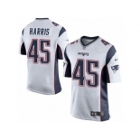 Men Nike New England Patriots #45 David Harris Game White NFL Jersey